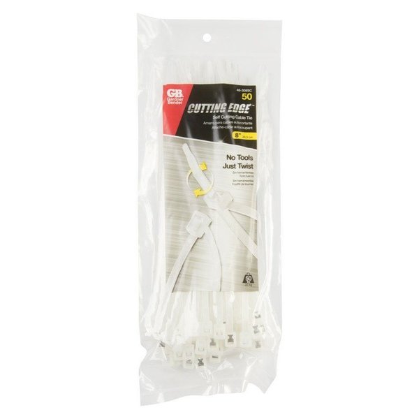 Gardner Bender 8 in. L Clear Self-Cutting Cable Tie 50 pk 46-308SC